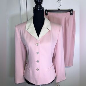 VINTAGE NWT Elegant Pink Women's Blazer & Skirt Set